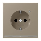 JUNG - SCHUKO Steckdose, 16 A 250 V ~, Orientierungslicht,SAFETY+, ombre naturelle moyenne