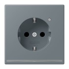 JUNG - SCHUKO Steckdose, 16 A 250 V ~, Orientierungslicht,SAFETY+, Serie LS, gris 59
