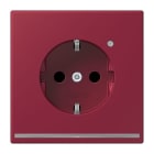 JUNG - SCHUKO Steckdose, 16 A 250 V ~, Orientierungslicht,SAFETY+, Serie LS, le rubis