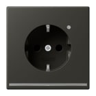 JUNG - SCHUKO Steckdose, 16 A 250 V ~, Orientierungslicht,SAFETY+, ombre naturelle 59