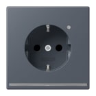 JUNG - SCHUKO Steckdose, 16 A 250 V ~, Orientierungslicht,SAFETY+, gris fonce 59
