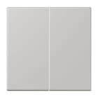 JUNG - LB-Management Taster 2fach, Duroplast lackiert, Serie LS, gris clair 31
