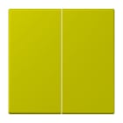 JUNG - LB-Management Taster 2fach, Duroplast lackiert, Serie LS, vert olive vif