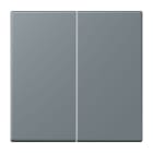 JUNG - LB-Management Taster 2fach, Duroplast lackiert, Serie LS, gris 59
