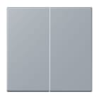 JUNG - LB-Management Taster 2fach, Duroplast lackiert, Serie LS, gris clair 59