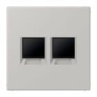JUNG - Abdeckung für Modular-Jack-Steckbuchsen 2fach, Serie LS, gris clair 31