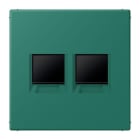 JUNG - Abdeckung (gerastet) für Modular-Jack-Steckbuchsen 2fach, Serie LS, vert anglais