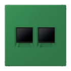 JUNG - Abdeckung (gerastet) für Modular-Jack-Steckbuchsen 2fach, Serie LS, vert foncé
