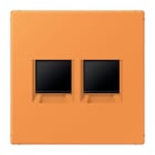 JUNG - Abdeckung (gerastet) für Modular-Jack-Steckbuchsen 2fach, Serie LS, orange clair