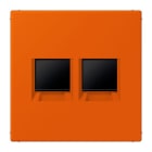 JUNG - Abdeckung (gerastet) für Modular-Jack-Steckbuchsen 2fach, Serie LS, orange vif
