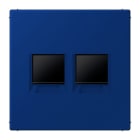 JUNG - Abdeckung für Modular-Jack-Steckbuchsen 2fach, Serie LS, bleu outremer foncé