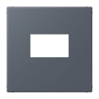 JUNG - Abdeckung für USB-Ladegerät, (gerastet), Serie LS, gris fonce 59