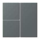 JUNG - Tastensatz 3fach, F40, Serie LS, gris foncé 31