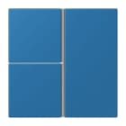 JUNG - Tastensatz 3fach, F40, Serie LS, bleu céruléen 31