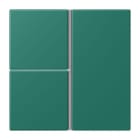 JUNG - Tastensatz 3fach, F40, Serie LS, vert anglais