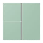 JUNG - Tastensatz 3fach, F40, Serie LS, vert anglais clair