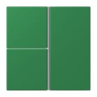 JUNG - Tastensatz 3fach, F40, Serie LS, vert foncé