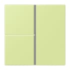 JUNG - Tastensatz 3fach, F40, Serie LS, vert jaune clair