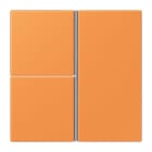 JUNG - Tastensatz 3fach, F40, Serie LS, orange clair