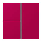 JUNG - Tastensatz 3fach, F40, Serie LS, rouge rubia