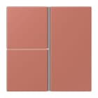 JUNG - Tastensatz 3fach, F40, Serie LS, terre sienne brique