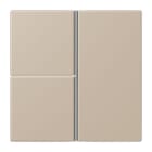 JUNG - Tastensatz 3fach, F40, Serie LS, ombre naturelle claire