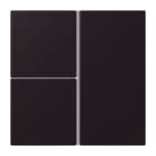 JUNG - Tastensatz 3fach, F40, Serie LS, noir d'ivoire