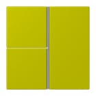 JUNG - Tastensatz 3fach, F40, Serie LS, vert olive vif