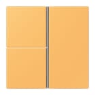 JUNG - Tastensatz 3fach, F40, Serie LS, ocre jaune clair