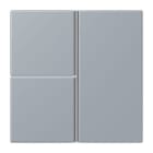JUNG - Tastensatz 3fach, F40, Serie LS, gris clair 59