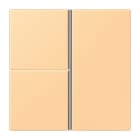 JUNG - Tastensatz 3fach, F40, Serie LS, terre sienne claire 59