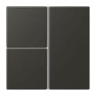 JUNG - Tastensatz 3fach, F40, Serie LS, ombre naturelle 59