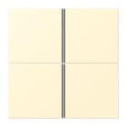 JUNG - Tastensatz 4fach, F40, Serie LS, blanc