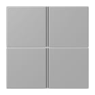 JUNG - Tastensatz 4fach, F40, Serie LS, gris moyen