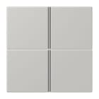 JUNG - Tastensatz 4fach, F40, Serie LS, gris clair 31