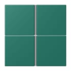 JUNG - Tastensatz 4fach, F40, Serie LS, vert anglais