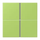 JUNG - Tastensatz 4fach, F40, Serie LS, vert clair