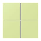 JUNG - Tastensatz 4fach, F40, Serie LS, vert jaune clair
