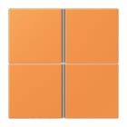 JUNG - Tastensatz 4fach, F40, Serie LS, orange clair