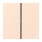 JUNG - Tastensatz 4fach, F40, Serie LS, orange pâle