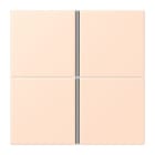 JUNG - Tastensatz 4fach, F40, Serie LS, rose pâle
