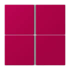 JUNG - Tastensatz 4fach, F40, Serie LS, rouge rubia