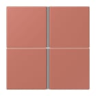 JUNG - Tastensatz 4fach, F40, Serie LS, terre sienne brique