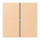 JUNG - Tastensatz 4fach, F40, Serie LS, terre sienne claire 31