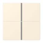 JUNG - Tastensatz 4fach, F40, Serie LS, blanc ivoire