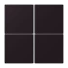 JUNG - Tastensatz 4fach, F40, Serie LS, noir d'ivoire