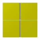 JUNG - Tastensatz 4fach, F40, Serie LS, vert olive vif