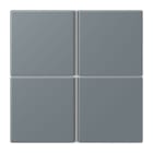 JUNG - Tastensatz 4fach, F40, Serie LS, gris 59