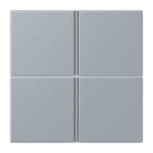 JUNG - Tastensatz 4fach, F40, Serie LS, gris clair 59