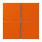 JUNG - Tastensatz 4fach, F40, Serie LS, orange vif